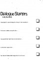 Dialogue Starters In My Own Words